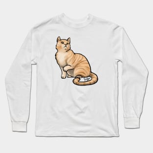 Cat - European Shorthair - Orange Tabby Long Sleeve T-Shirt